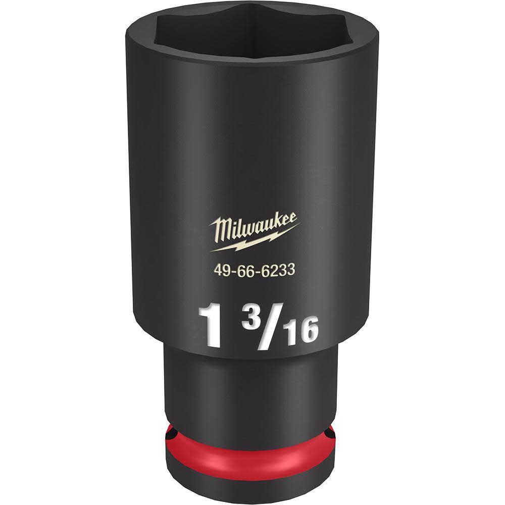 Milwaukee Impact Socket 1/2" Drive 1 3/16" Deep 6 Point