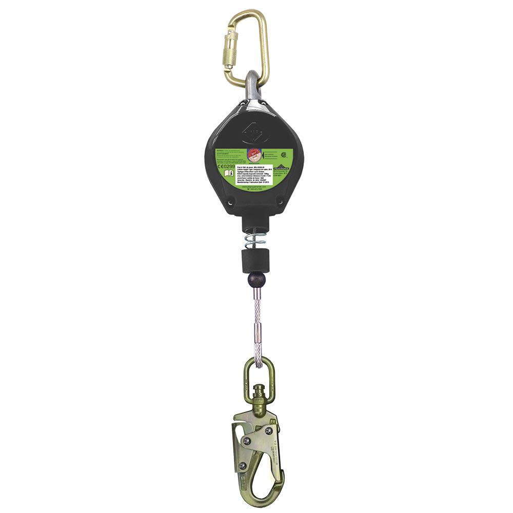 Peakworks Self-Retracting Lifeline (SRL) with Galvanized Steel Cable Snap Hook 10 Ft. L. Black
Peakworks Self-Retracting Lifeline (SRL) with Galvanized Steel Cable Snap Hook 10 Ft. L. Black