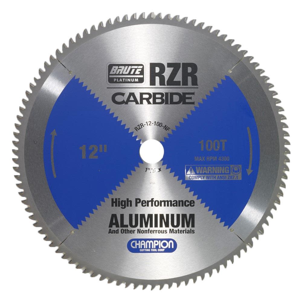 Champion Cutting Tool Carbide Tipped Circular Saw Blade 12" (Aluminum/Non-Ferrous Cutting)