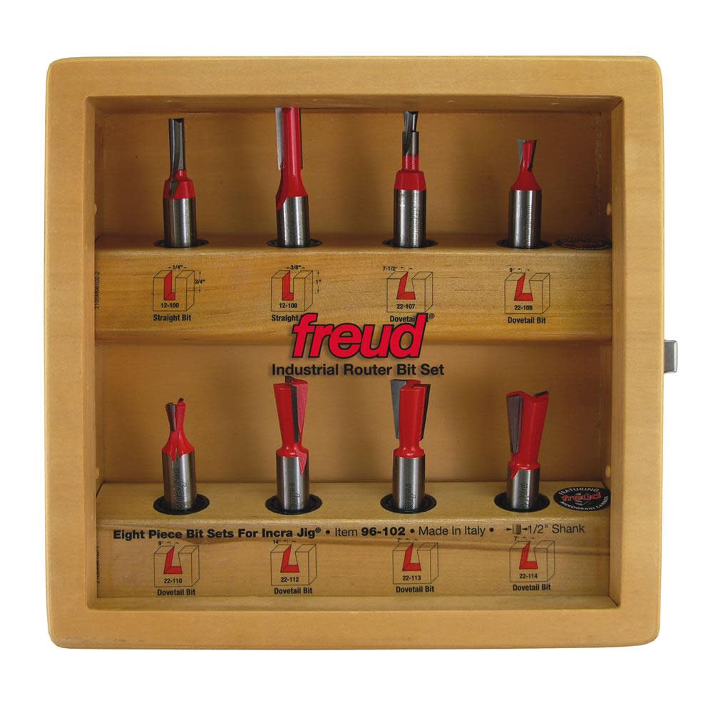 Freud 8 piece Bit Sets for Incra Jig