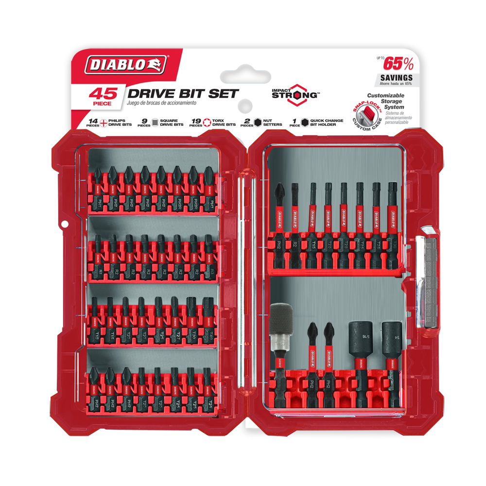 Diablo Tools Screwdriving Bit Set 45pc