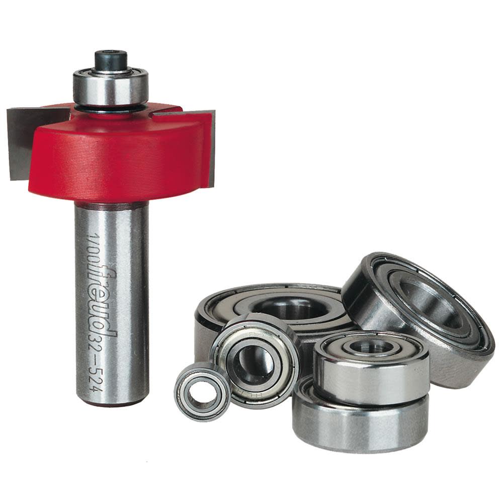 Freud Flush 1/8 In. 1/4 In. 5/16 In. 3/8 In. 7/16 In. 1/2 In. Depth Rabbeting Bit Set with Interchangeable Bearings with 1/2 In. Shank
Freud Flush 1/8 In. 1/4 In. 5/16 In. 3/8 In. 7/16 In. 1/2 In. Depth Rabbeting Bit Set with Interchangeable Bearings with 1/2 In. Shank