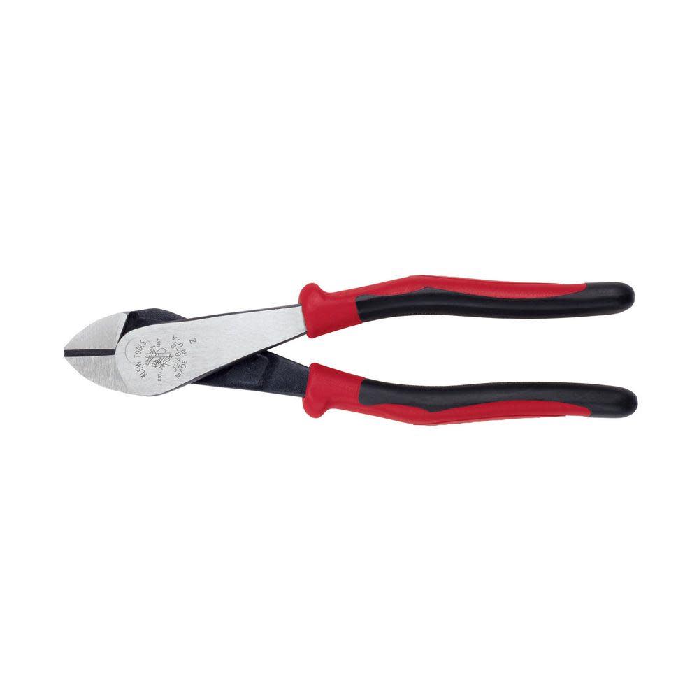Klein Tools 8'' Journeyman High-Leverage Angled Head Diagonal-Cutting Pliers
