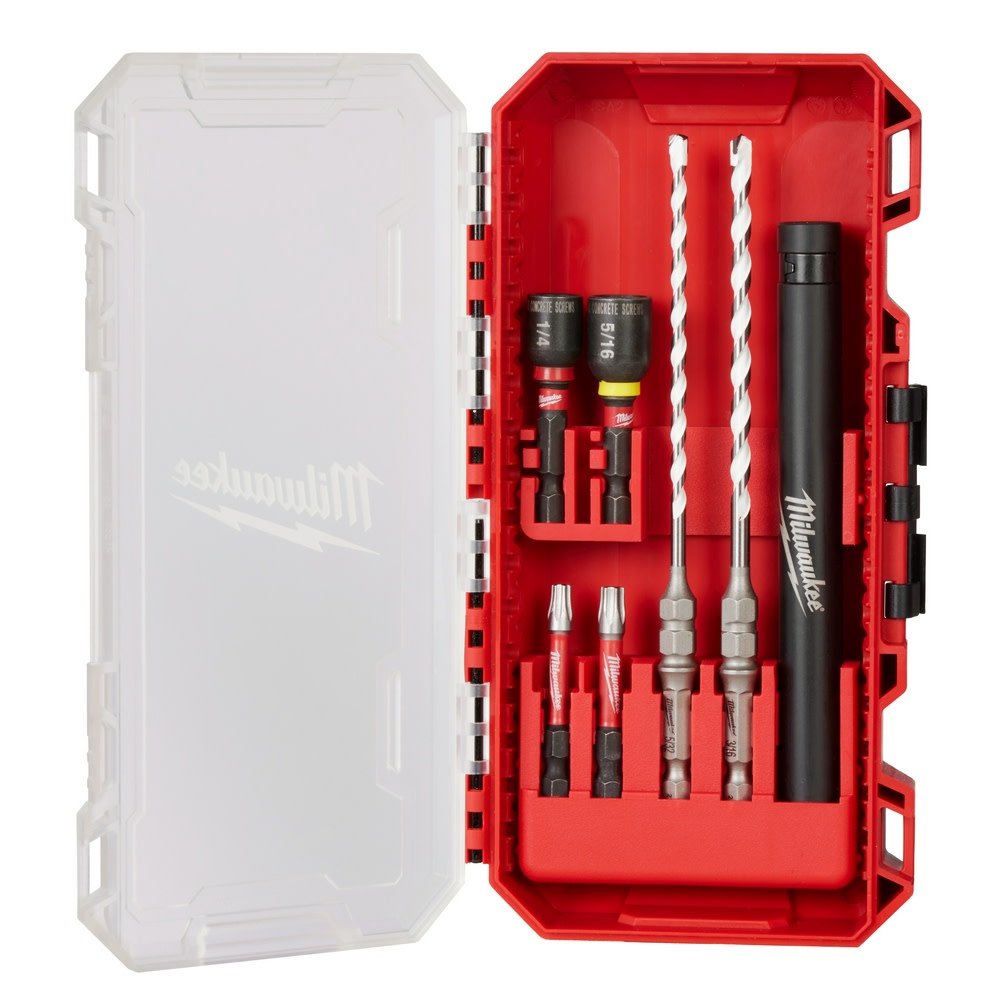 Milwaukee SHOCKWAVE Impact Duty Carbide Multi Material Drill Bit Concrete Screw Install Kit 7pc
Milwaukee SHOCKWAVE Impact Duty Carbide Multi Material Drill Bit Concrete Screw Install Kit 7pc