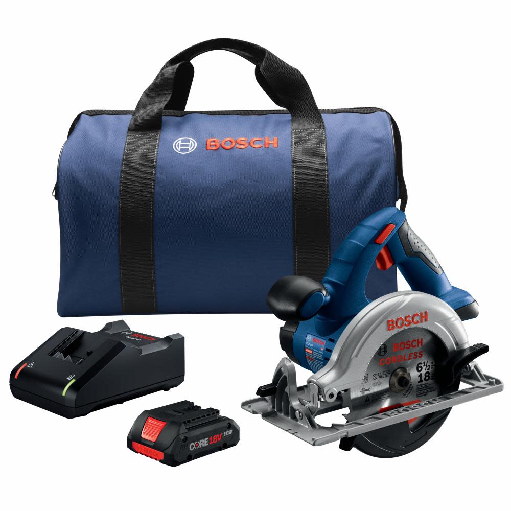 Bosch 18V 6-1/2 In. Circular Saw Kit with (1) CORE18V 4.0 Ah Compact Battery