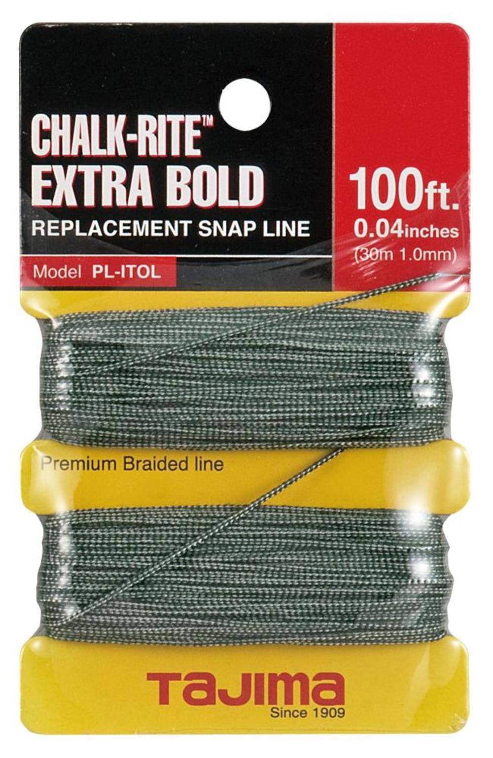 Tajima CHALK-RITE Premium Grade Extra Bold Nylon Replacement Line 1 mm Thick 100 Ft.
Tajima CHALK-RITE Premium Grade Extra Bold Nylon Replacement Line 1 mm Thick 100 Ft.