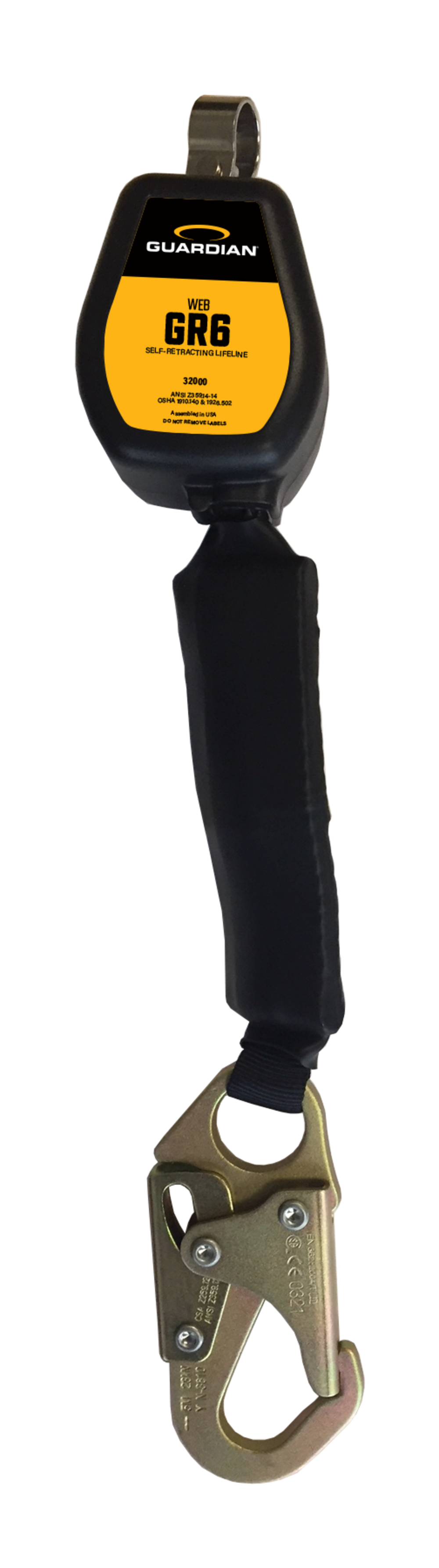 Guardian Fall Protection GR6 Web SRL Steel Snap Hook