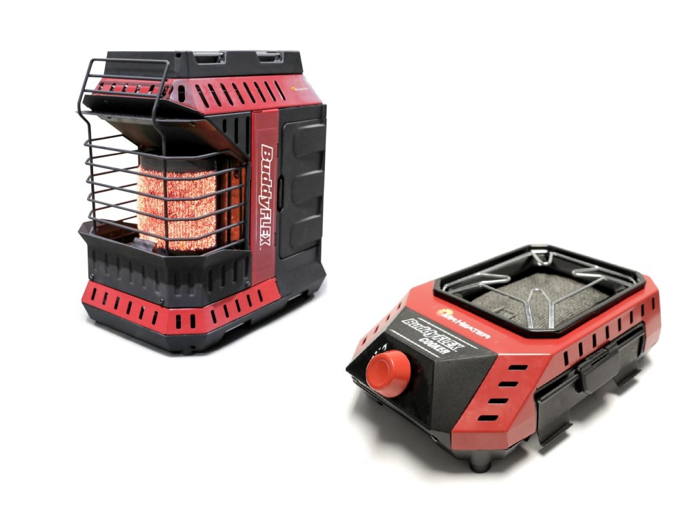 Mr Heater 8000-11000BTUBuddy Flex PortableRadiantHeater with 8000 BTU Buddy FLEX Portable Radiant Cooker
Mr Heater 8000-11000BTUBuddy Flex PortableRadiantHeater with 8000 BTU Buddy FLEX Portable Radiant Cooker