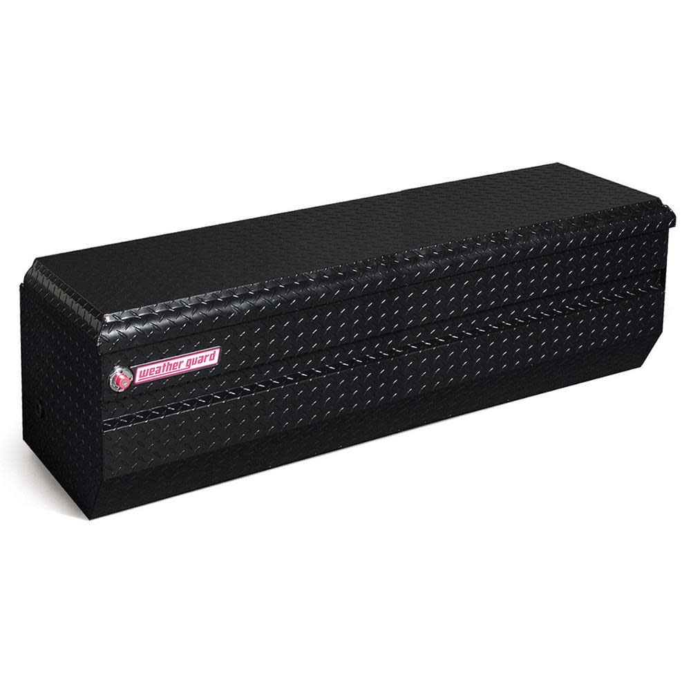 Weather Guard 55-in x 20-in x 19.25-in Black Aluminum Universal Truck Tool Box