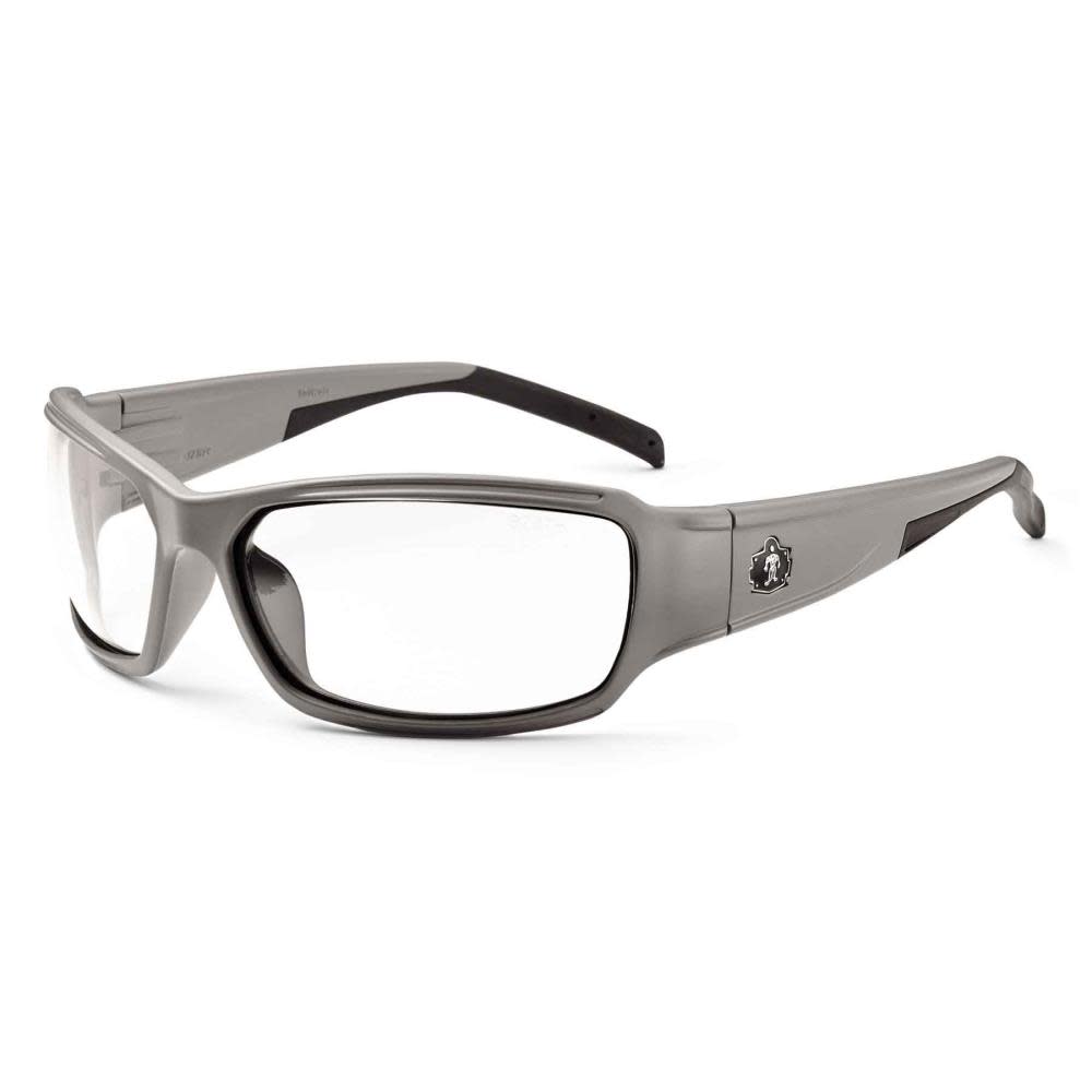 Ergodyne Skullerz Thor Safety Glasses with Clear Lens and Matte Gray Frame