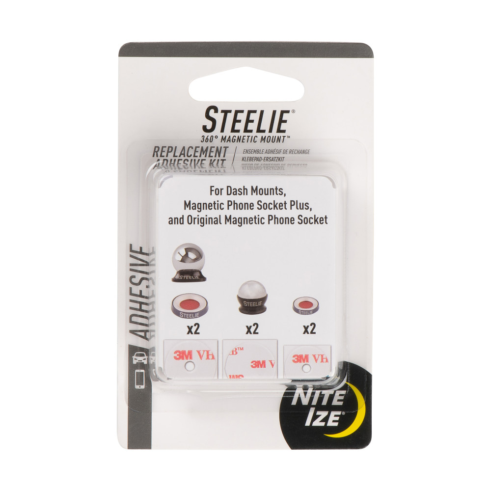 Nite Ize Steelie Replacement Adhesive Kit for Dash Mount + Phone Socket