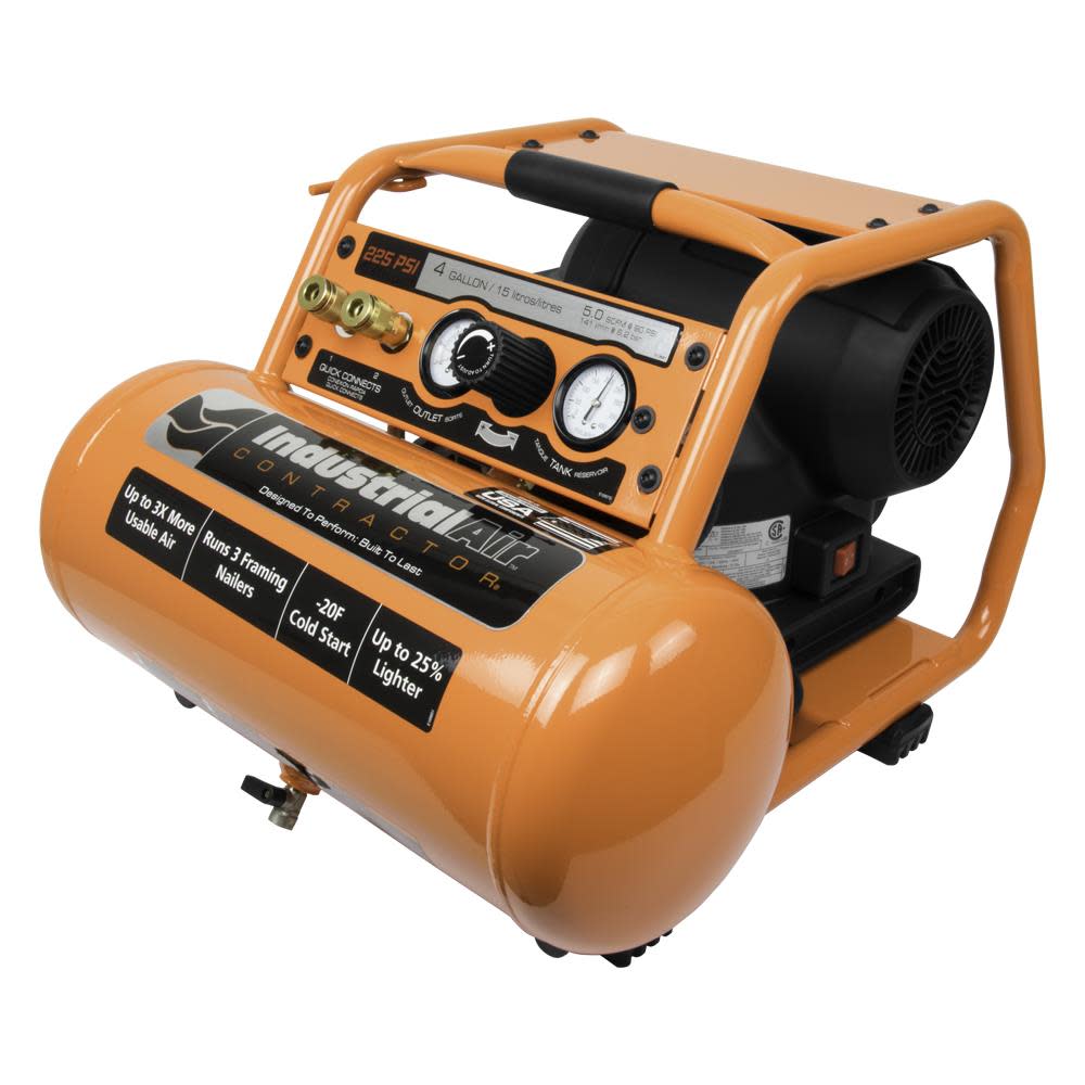 Industrial Air 4 Gallon 1.7 HP Pro Crew Electric Air Compressor