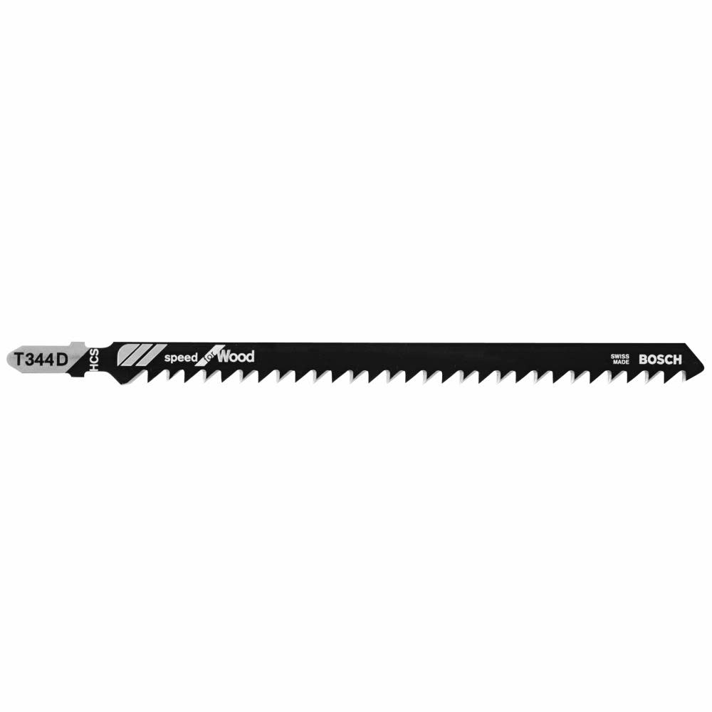 Bosch 5 pc. 6 In. 6 TPI Speed for Wood T-Shank Jig Saw Blades