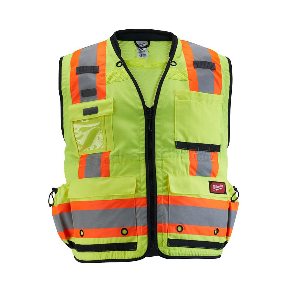 Milwaukee Class 2 Surveyor's High Visibility Yellow Safety Vest - L/XL