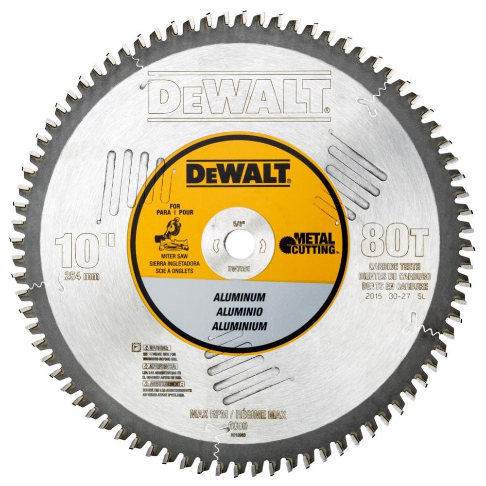 DEWALT 10 In. 80T Aluminum Thin Plate Metal Cutting