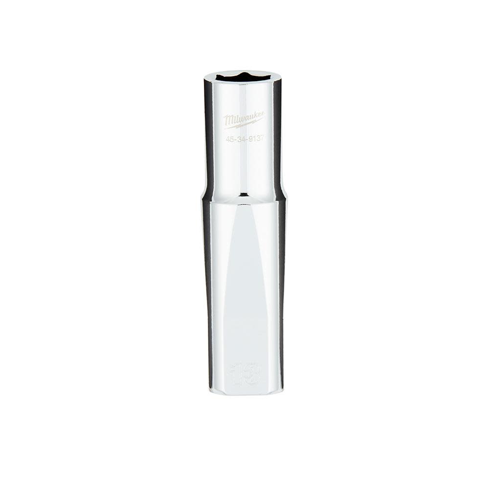 Milwaukee 1/2 in. Drive 13MM Metric 6-Point Deep Socket with FOUR FLAT Sides