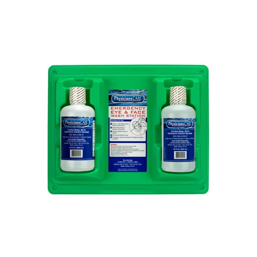 First Aid Only PhysiciansCare Eyewash Station 32oz Wall Mount