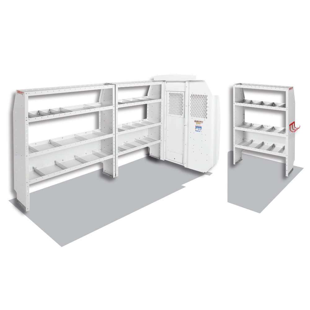 Commercial Shelving Package for Mid-Roof, 130 Inch Wheel Base Ford Transit Vans
Commercial Shelving Package for Mid-Roof, 130 Inch Wheel Base Ford Transit Vans