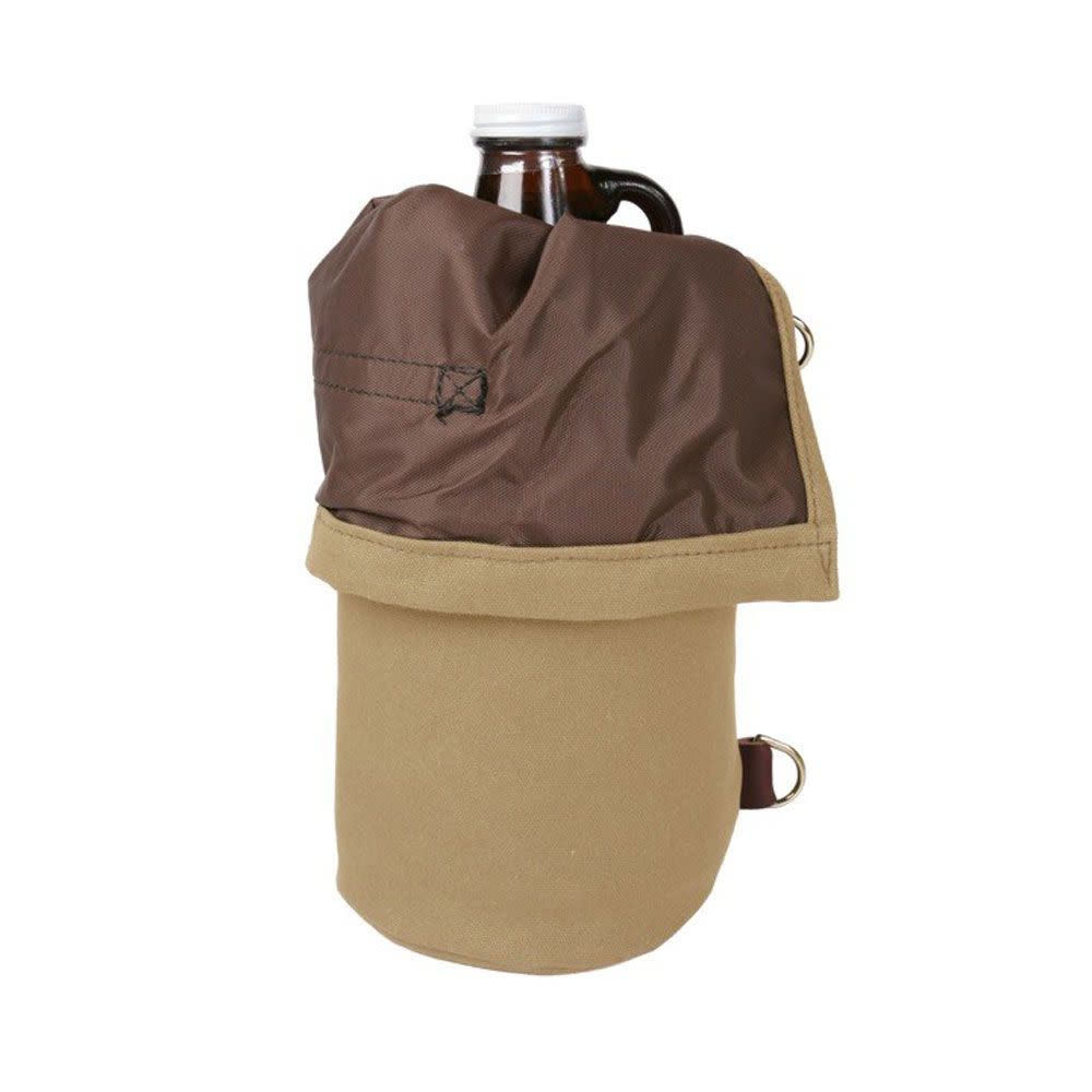 Khaki Canvas One Size Growler Pack