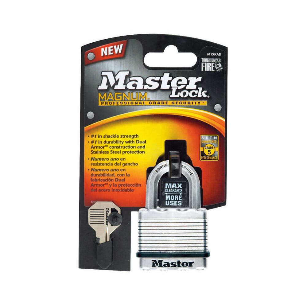 Master Lock Padlock 1 3/4" Magnum Dual Ball Bearing Locking