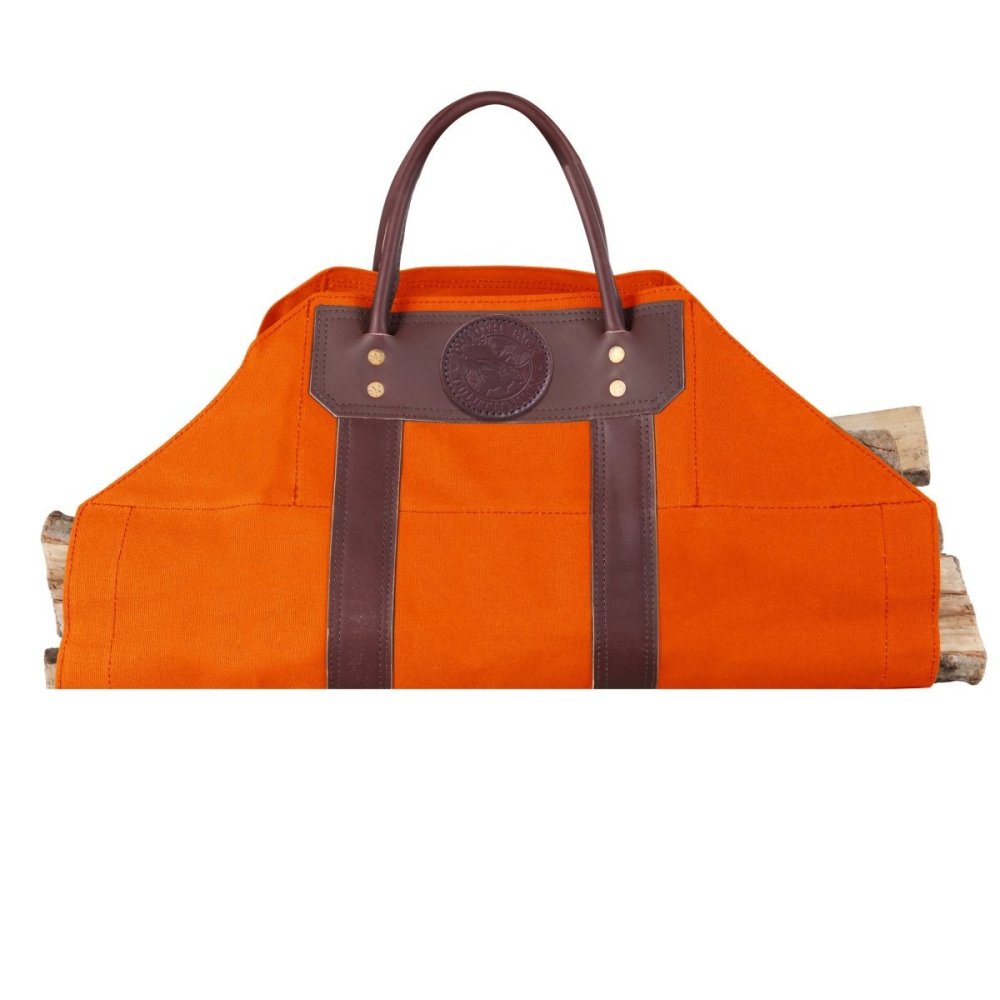 Duluth Pack Orange Canvas Log Carrier