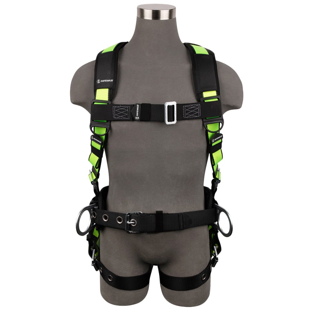Safewaze Medium PRO Construction Harness with 3D MB Chest TB Legs