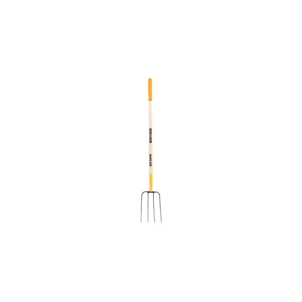 True Temper 4 Tine Manure Fork with Cushion End Grip on Handle