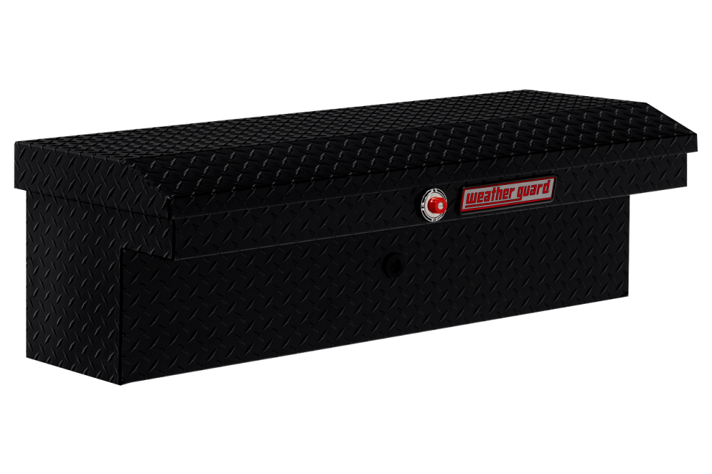 Weather Guard 41" Low Profile Lo-Side Truck Tool Box Aluminum Gloss Black