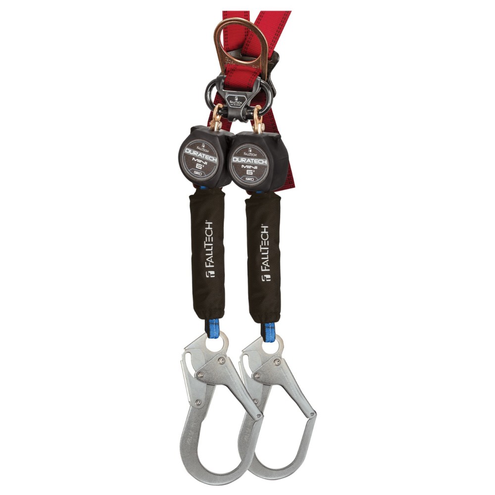 Falltech DuraTech Mini 6' Twin Leg Personal SRL with Rebar Hook