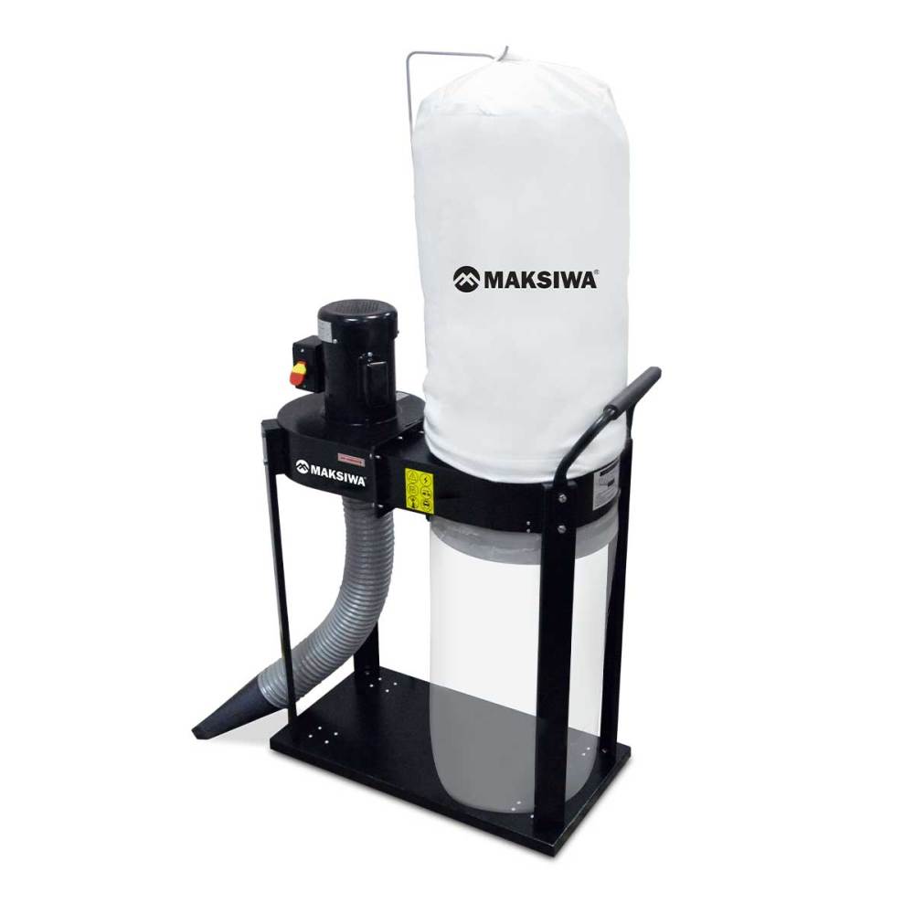 Maksiwa International Dust Collector 600 CFM 127/220V 1 Phase 1HP 1 Entry