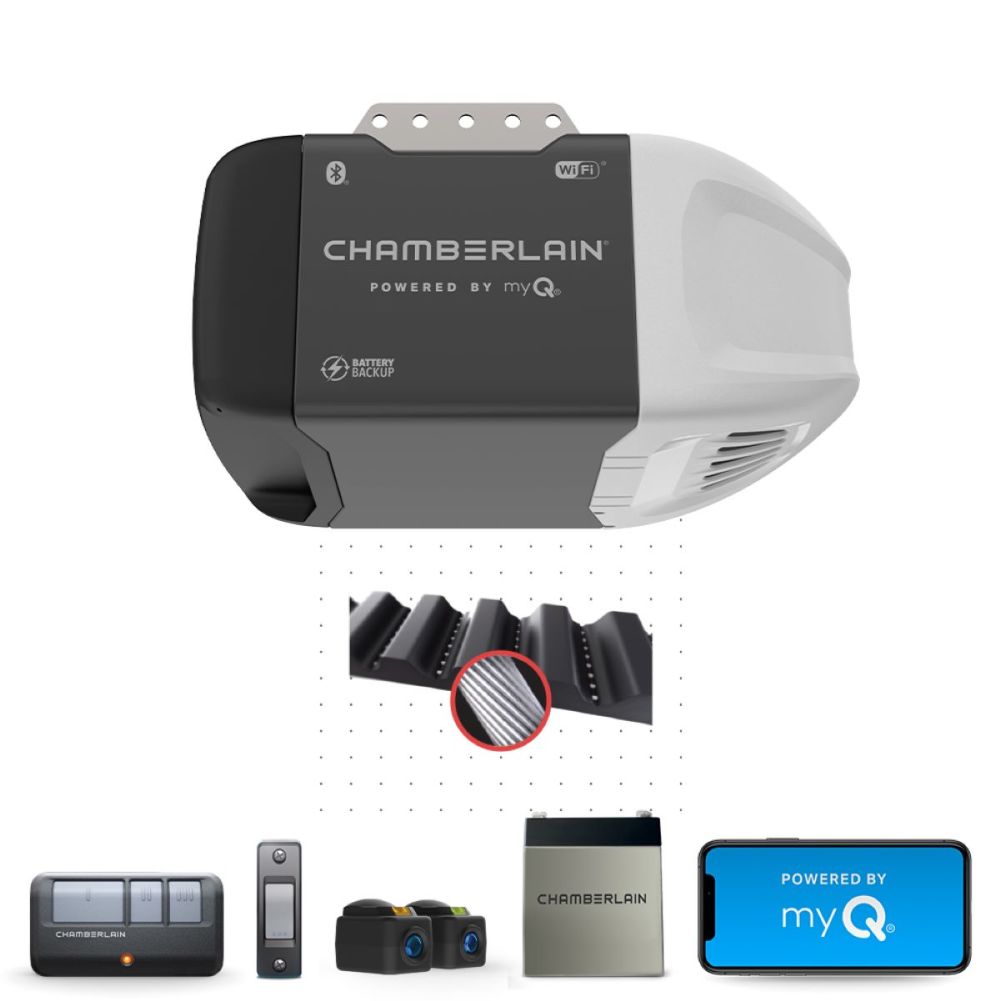 Chamberlain Garage Door Opener 1/2 HP Wi-Fi Quiet Belt Drive with Battery Backup
Chamberlain Garage Door Opener 1/2 HP Wi-Fi Quiet Belt Drive with Battery Backup