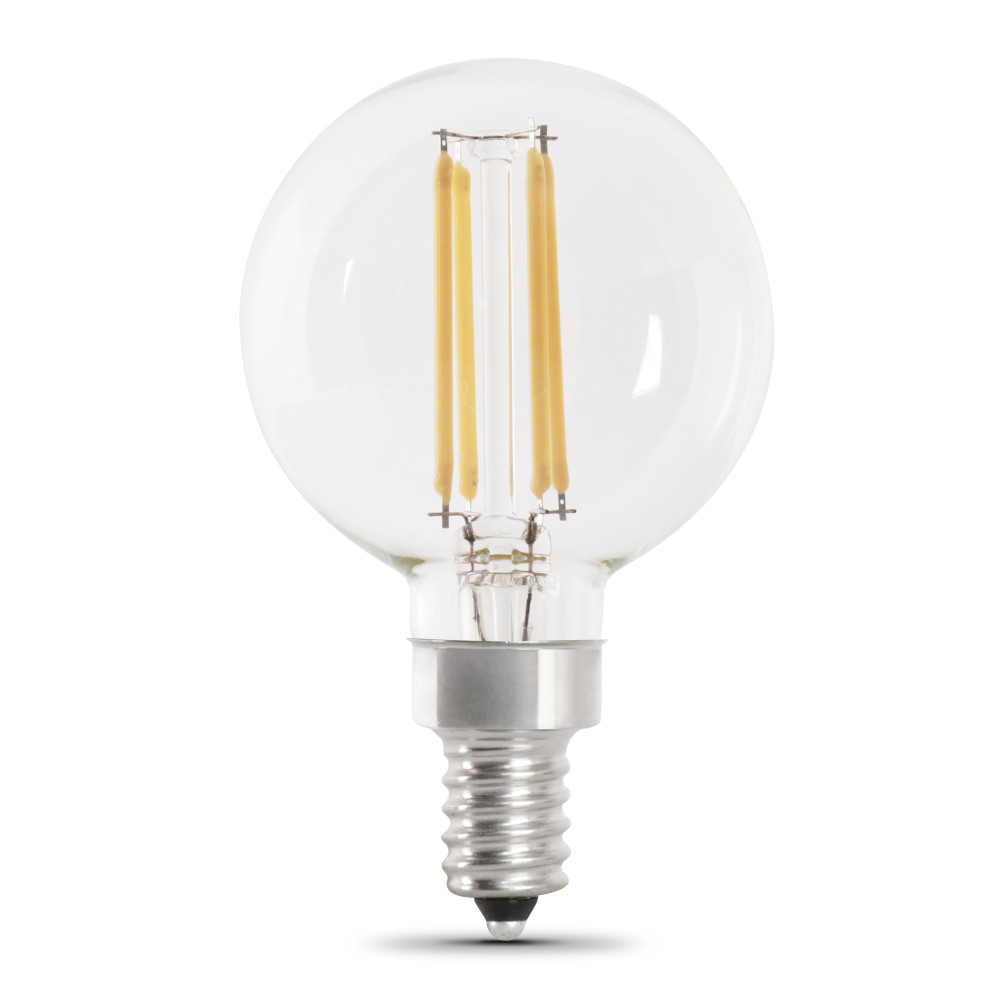 Feit Electric 60W G16.5 E12 Soft White Dimmable LED Bulb 2pk