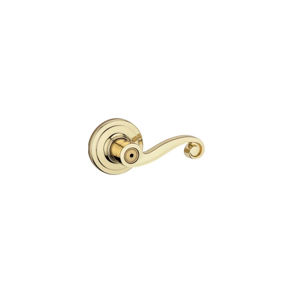 Kwikset Polished Brass Bed/Bath Lido Privacy Door Lever