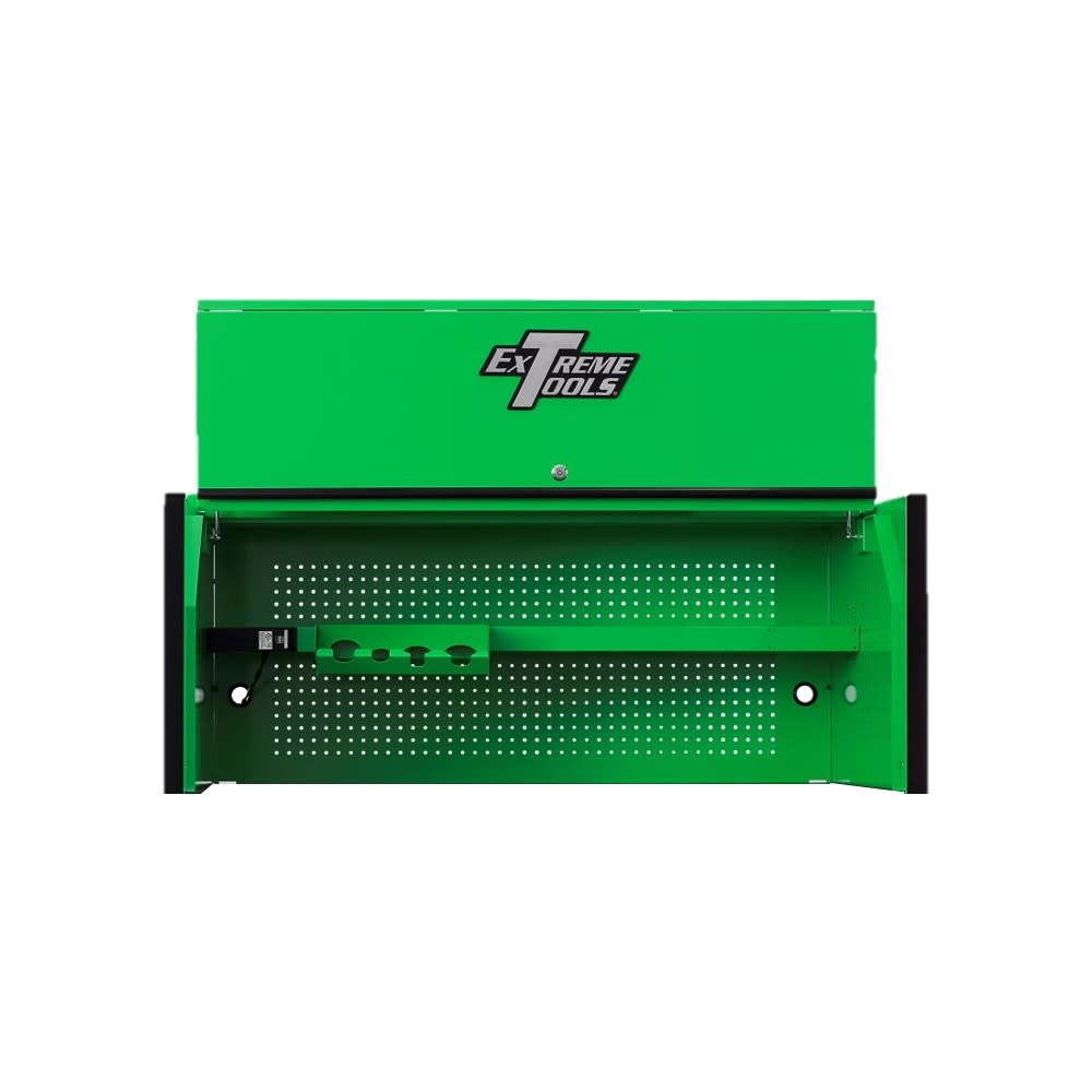 Extreme Tools 55" Green Power Workstation Hutch with Black