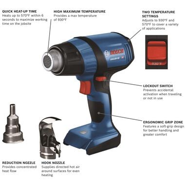 Bosch 18V Heat Gun (Bare Tool), large image number 1