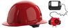 Milwaukee BOLT Red Full Brim Hard Hat with 4pt Ratcheting Suspension Type 1 Class E & USB Cooling Fan Bundle, small image number 1