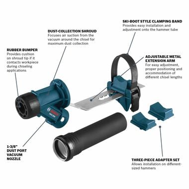 Bosch SDS-max and Spline Dust-Collection Attachment, large image number 1