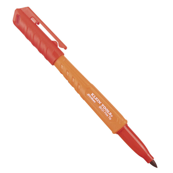 Klein Tools Skribes Fine Tip Permanent Marker, Red, large image number 1