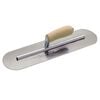 Kraft Tool Co 20 In. x 5 In. Carbon Steel Pool Trowel with Wood Handle On a Long Shank, small image number 1