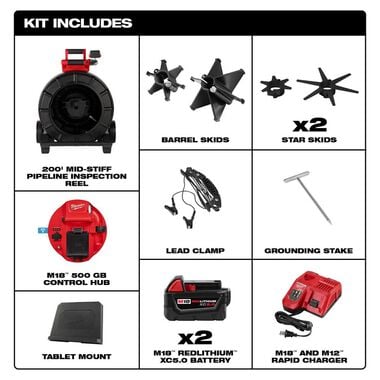 Milwaukee M18 200 Mid-Stiff Pipeline Inspection System, large image number 1