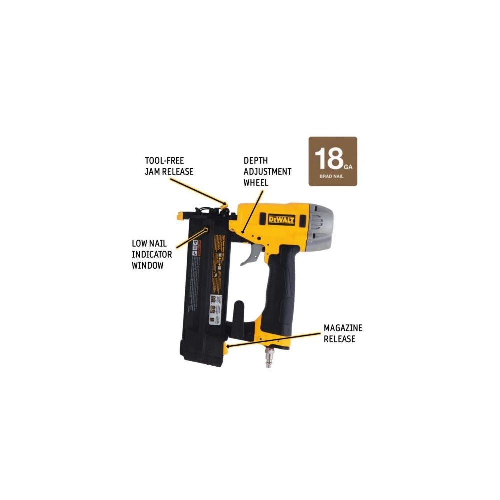 Dewalt 18 gauge brad nailer air new arrivals
