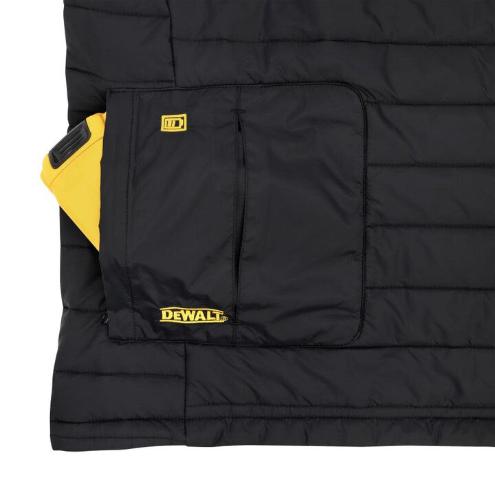 DEWALT Mens Heated Puffer Vest, Black, Medium, large image number 7
