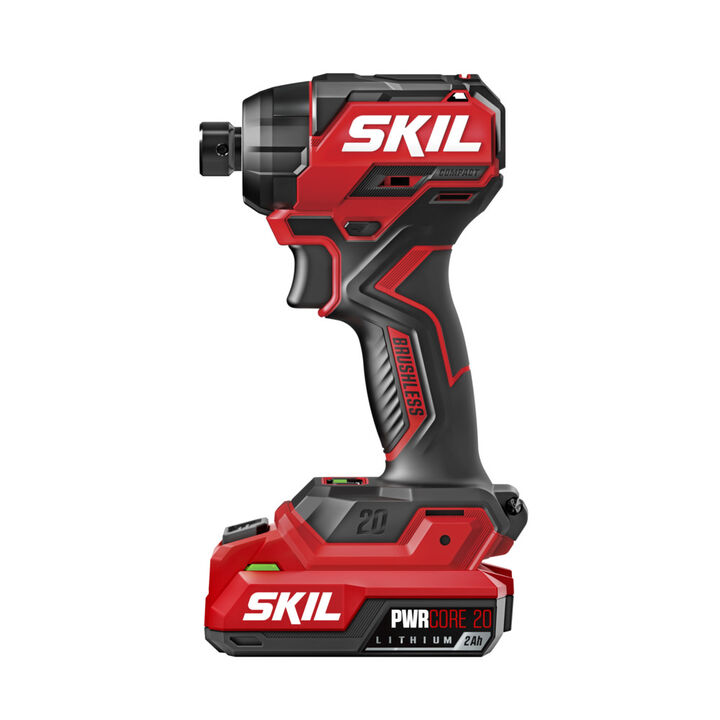 SKIL PWRCORE 20 Brushless 20V 1/4 Inch Hex Compact Impact Driver Kit, large image number 2
