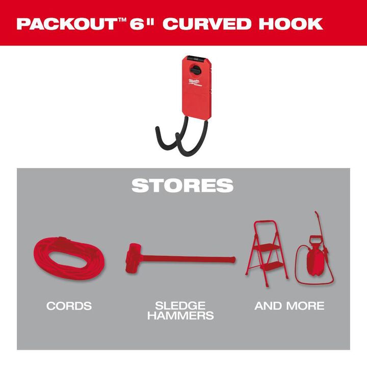Milwaukee PACKOUT 6 Curved Hook, large image number 2