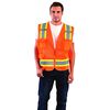 Occunomix Surveyor Safety Vest Orange High Visibility Two-Tone Mesh 3X, small image number 3