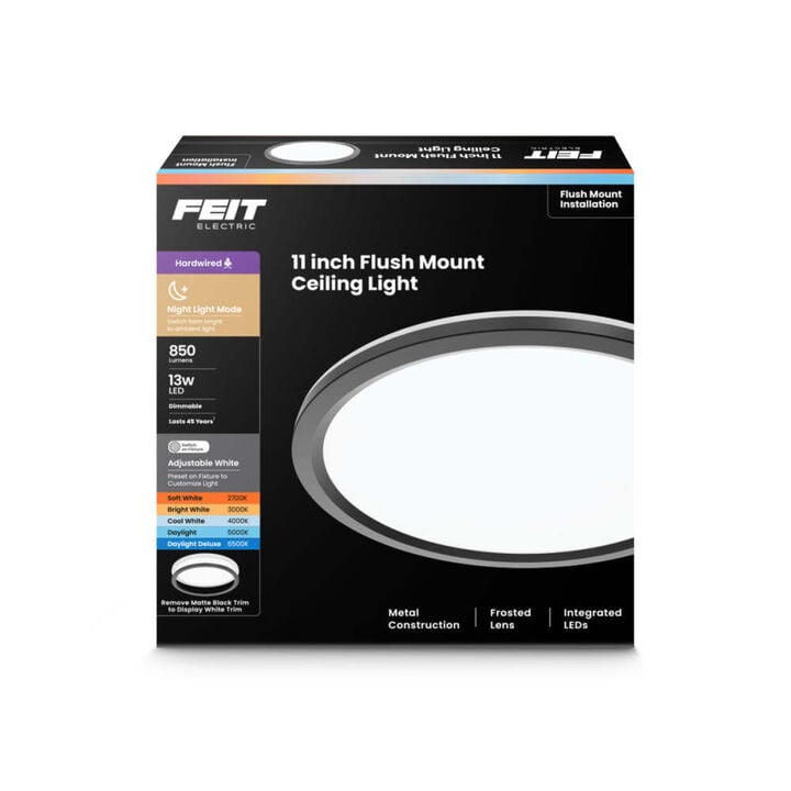 Feit Electric 1-2/5 Inch 13W 850 Lumens LED Ceiling Light Fixture White, large image number 2