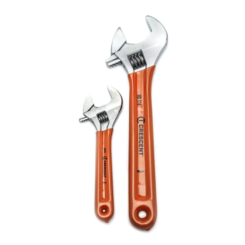 Crescent 6in & 10in Adjustable Cushion Grip Wrench 2 Piece Set – AC2610CVS