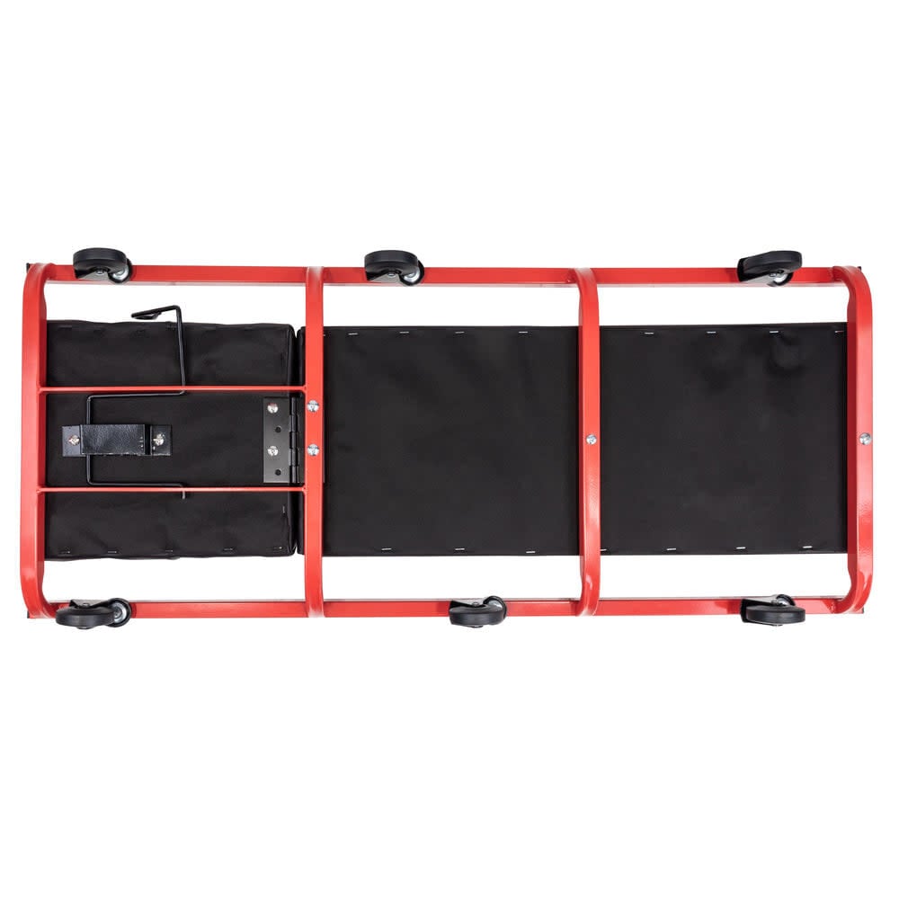 Sunex 6 Caster Creeper with Adjustable Headrest Black & Red, large image number 3