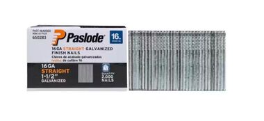 Paslode 2000 Pack 1-1/2in 16 Ga Galv Straight Finishing Nails