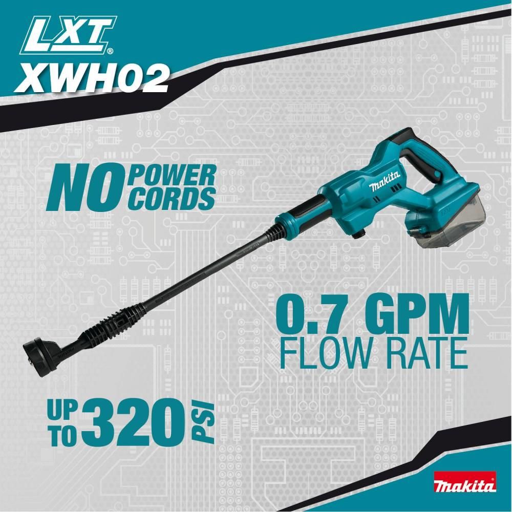 Makita 18V LXT 320 PSI 0.7 GPM Battery Powered Cold Water Power Cleaner (Bare Tool), large image number 5